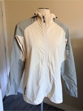 Outdoor Research Two-Tone Hooded Shell Jacket - Cream & Light Gray
